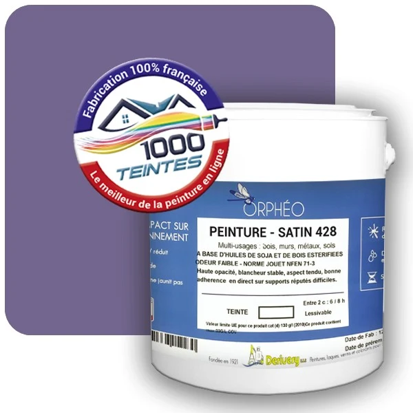 Peinture Anticorrosion Natura Orphéo® Les Violets (Mille Teintes E15-25) Intérieur/Extérieur SATIN