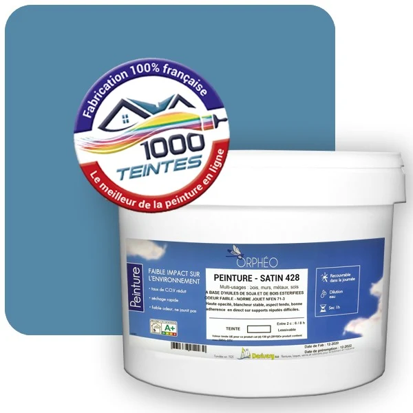 Peinture Anticorrosion Natura Orphéo® Les Bleus (Mille Teintes E14-14) Intérieur/Extérieur SATIN