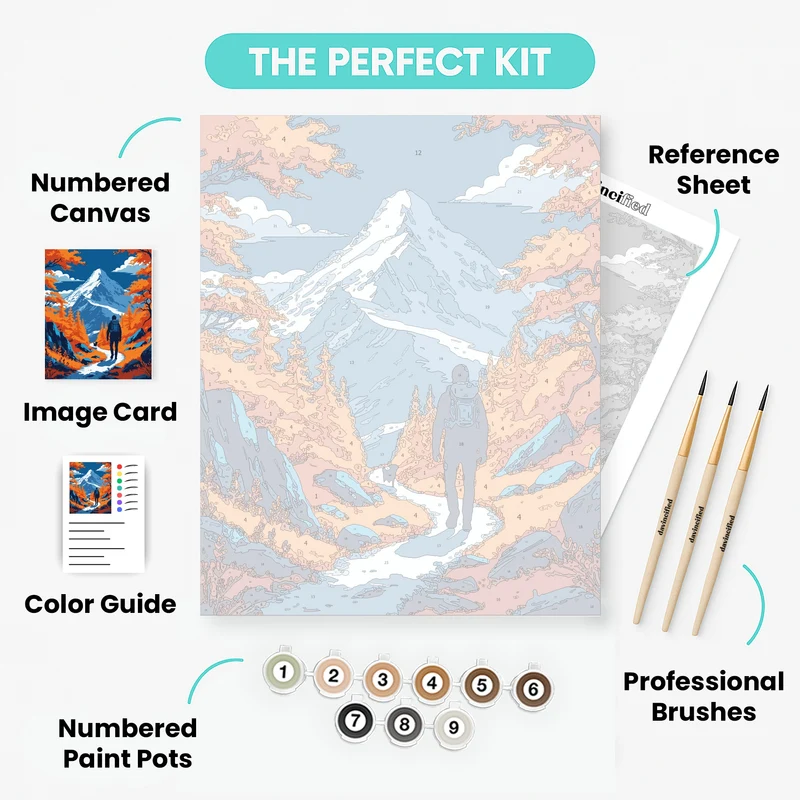 Sagarmatha National Park Autumn Trail - Paint by Numbers Kit