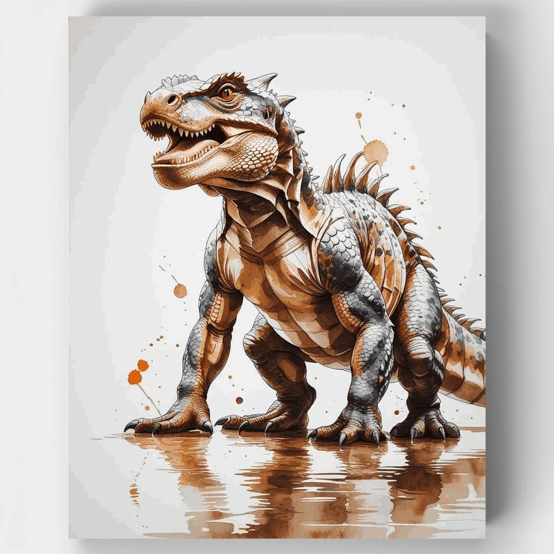 Komodo Dragon of Komodo National Park - Paint by Numbers Kit