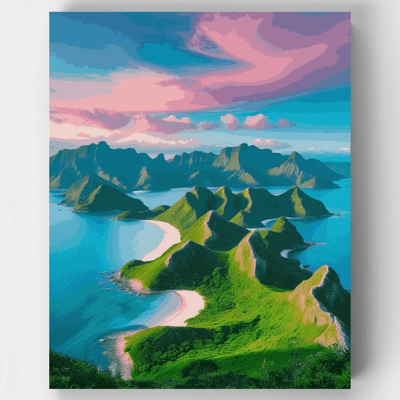 Komodo National Park Island Archipelago - Paint by Numbers Kit