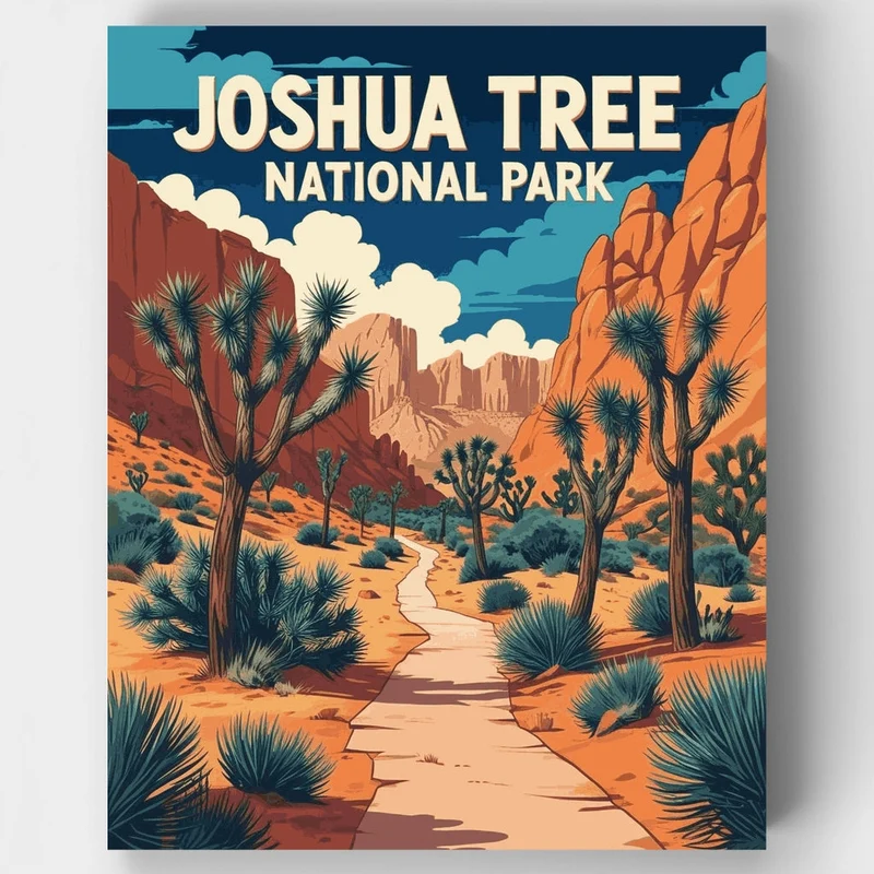 Joshua Tree National Park Desert Trail - Paint by Numbers Kit