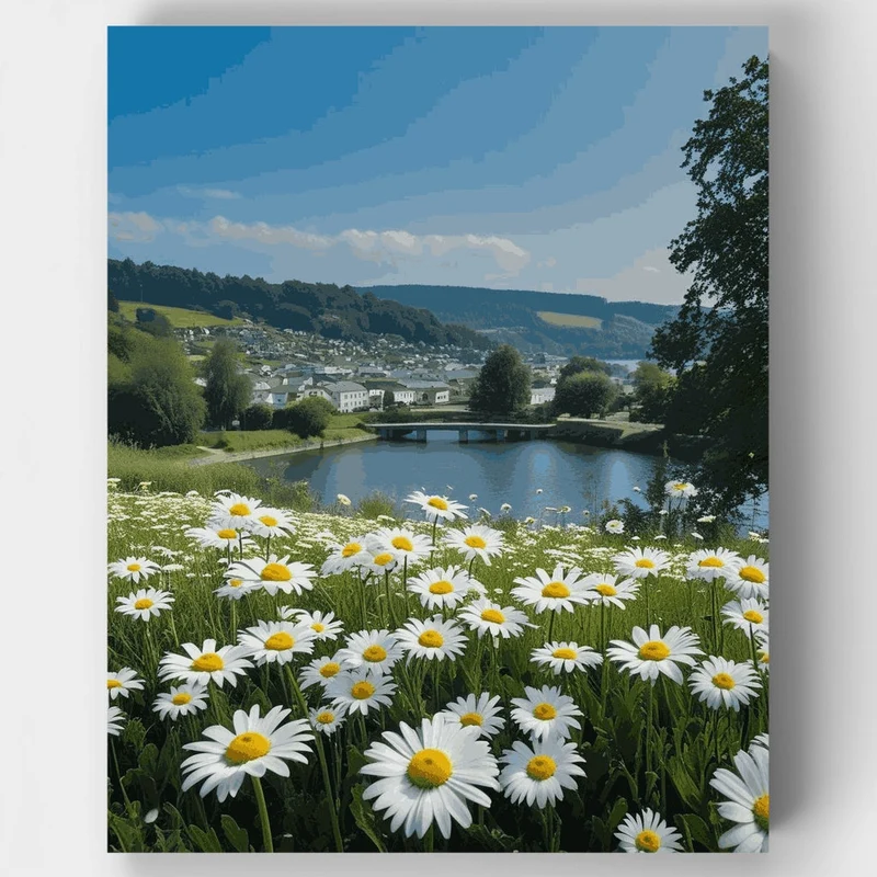 Daisy Field by River Town - Paint by Numbers Kit
