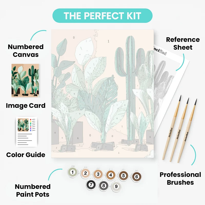 Paper Craft Tropical Plants - Paint by Numbers Kit