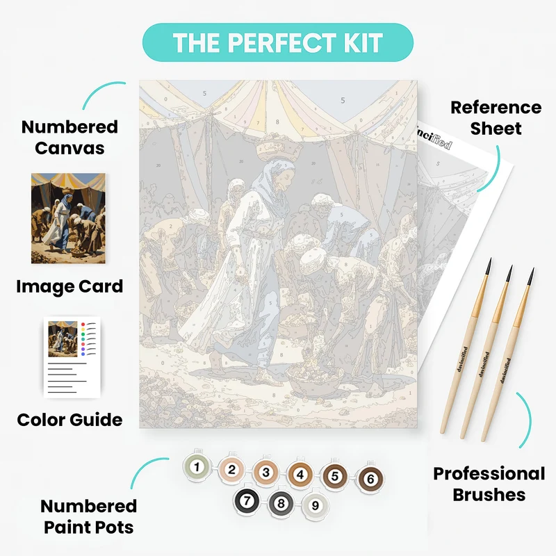 Middle Eastern Market Scene - Paint by Numbers Kit