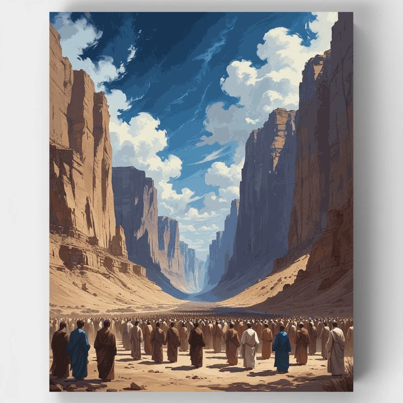 Desert Canyon Gathering - Paint by Numbers Kit