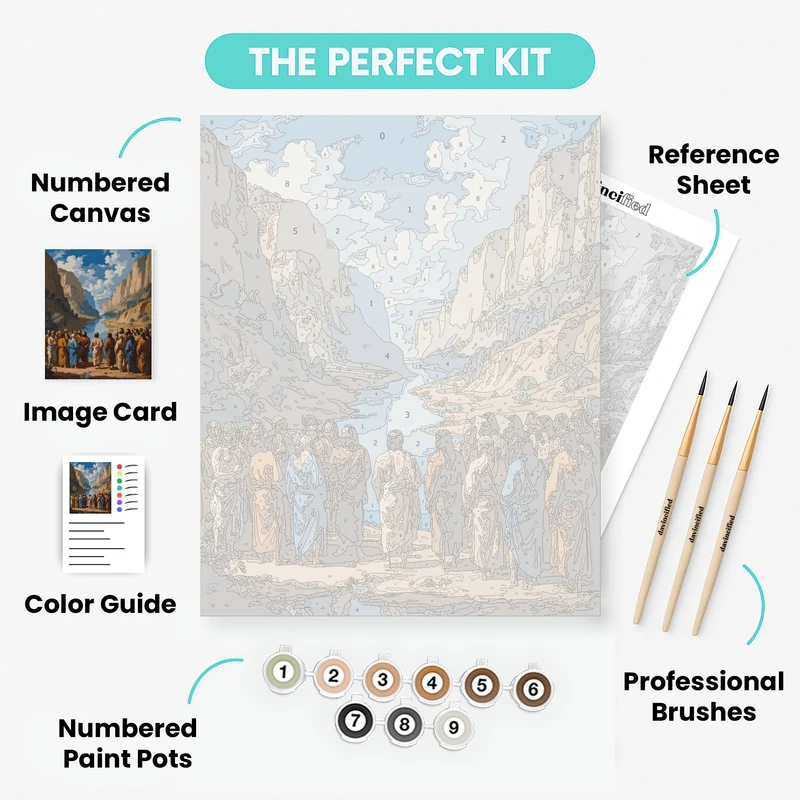 Biblical River Valley Gathering - Paint by Numbers Kit