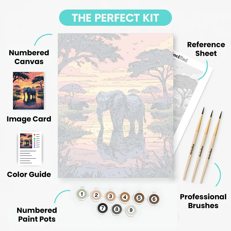Okavango Delta Sunset - Paint by Numbers Kit