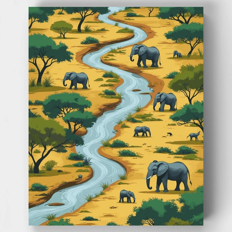 Okavango Delta - Paint by Numbers Kit