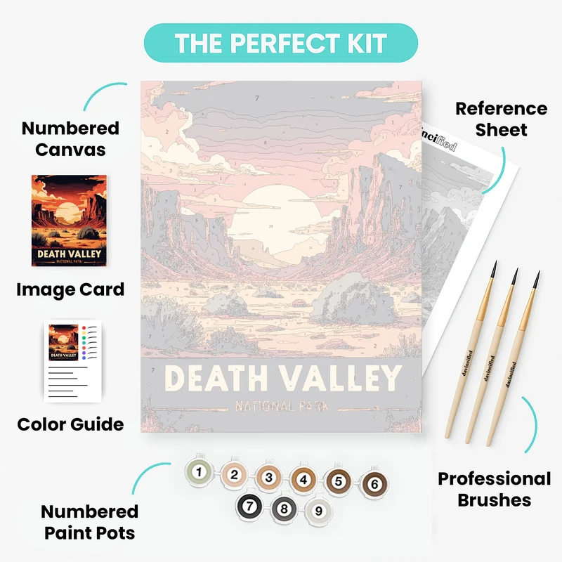 Death Valley Canyon Sunset Landscape - Paint by Numbers Kit