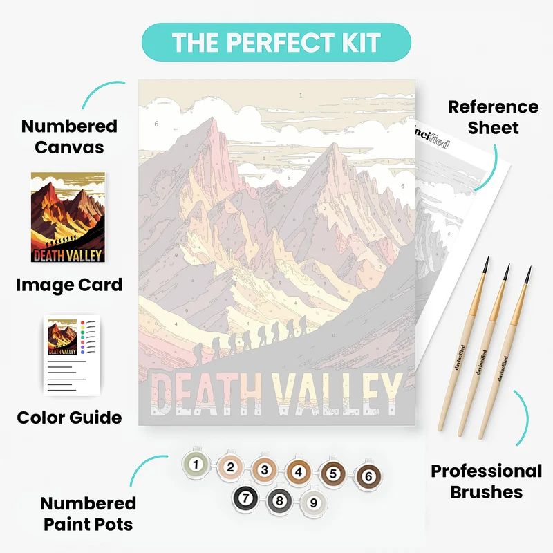 Death Valley Hiking Trail Adventure - Paint by Numbers Kit