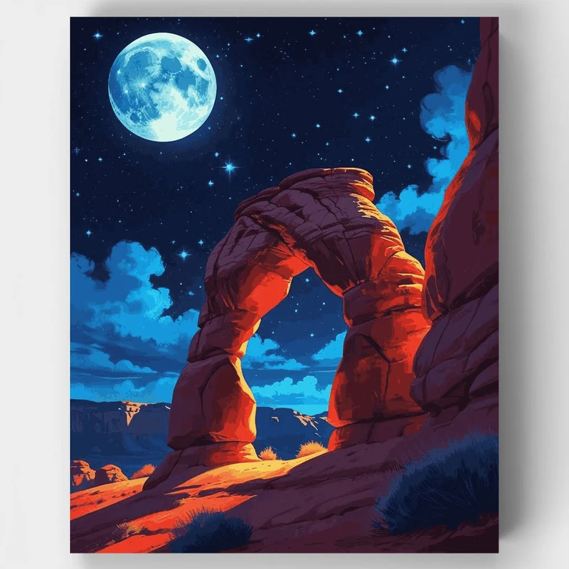 Arches National Park Night Sky - Paint by Numbers Kit