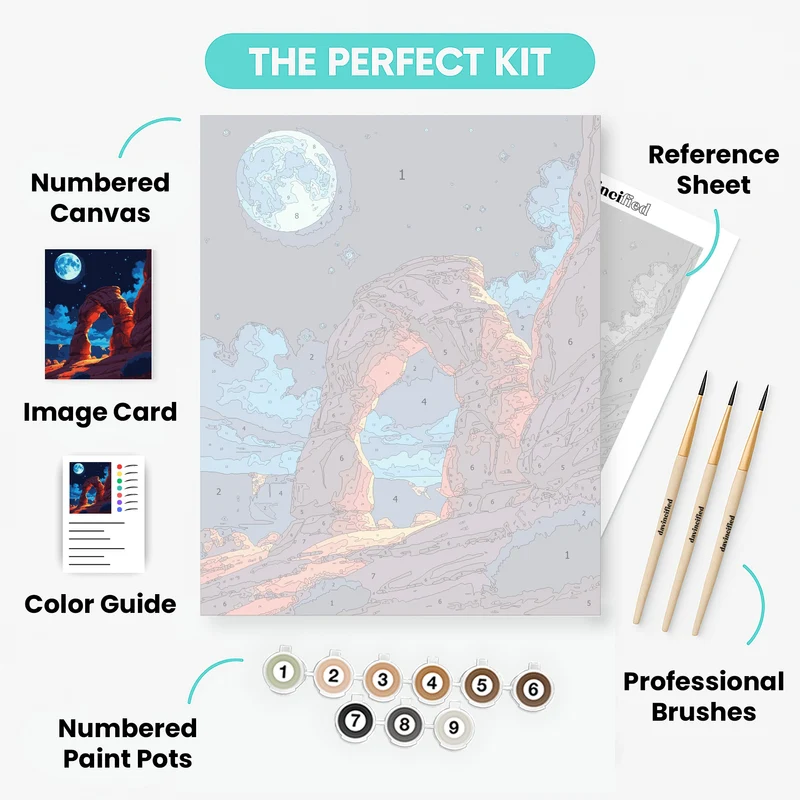 Arches National Park Night Sky - Paint by Numbers Kit