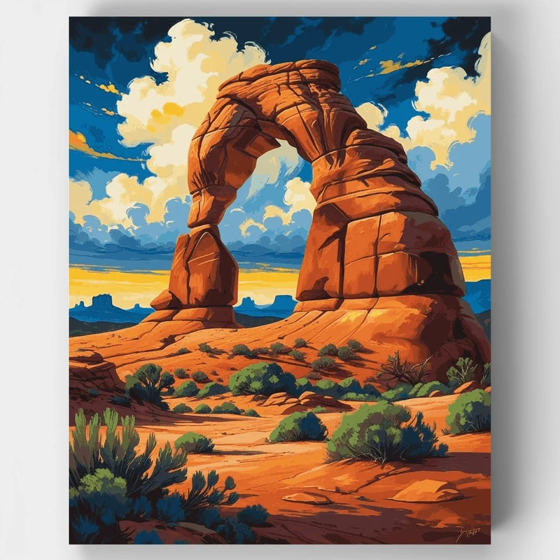 Delicate Arch at Arches National Park - Paint by Numbers Kit