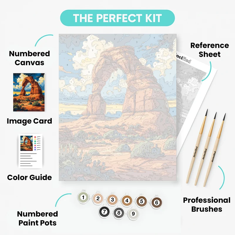Delicate Arch at Arches National Park - Paint by Numbers Kit