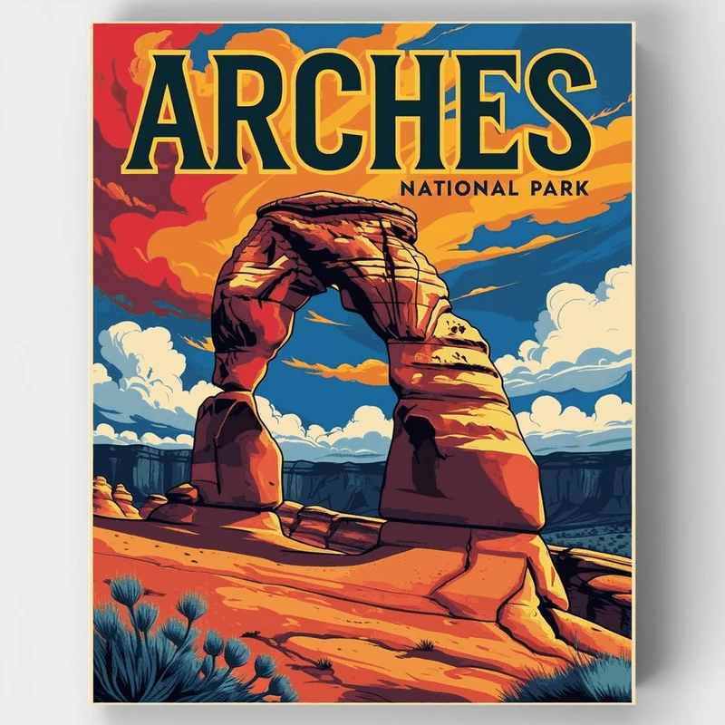 Arches National Park Delicate Arch Desert Sky - Paint by Numbers Kit