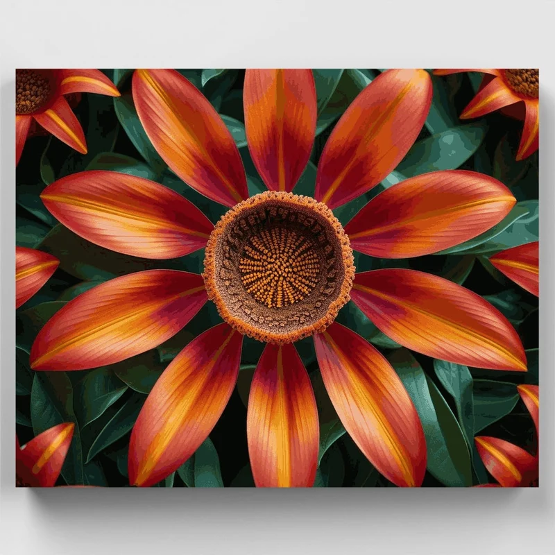 Vibrant Orange Flower Close-Up - Paint by Numbers Kit