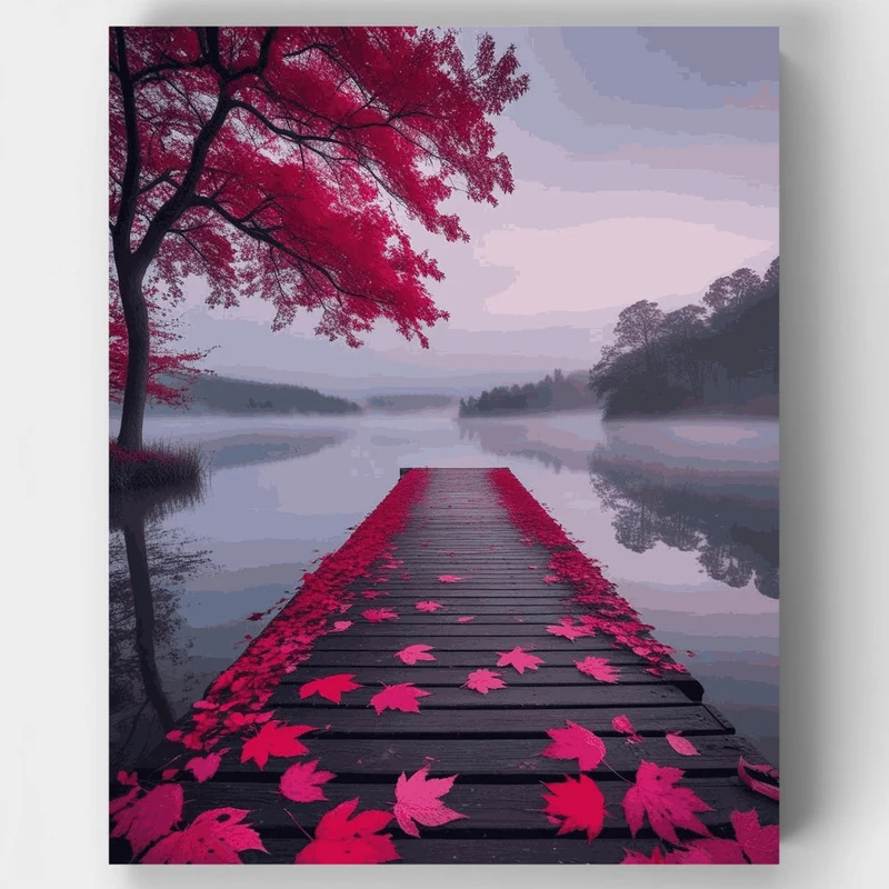 Autumn Lake Serenity - Paint by Numbers Kit