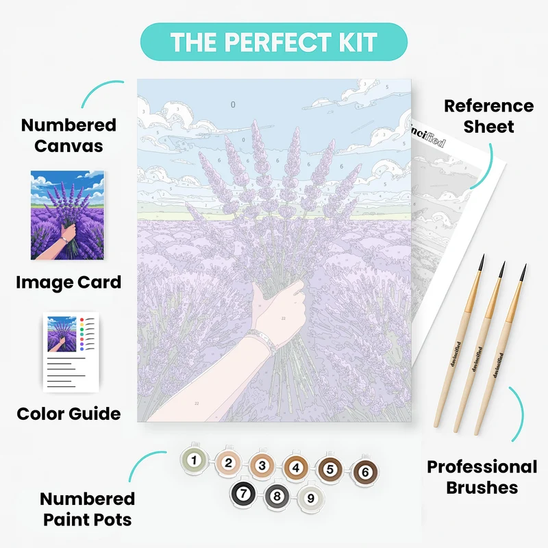 Lavender Field Harvest - Paint by Numbers Kit