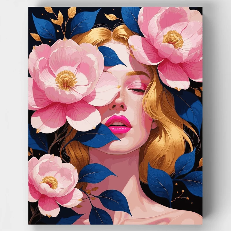 Blooming Beauty Portrait - Paint by Numbers Kit