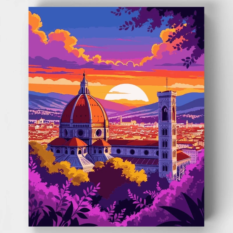 Florence at Sunset - Paint by Numbers Kit