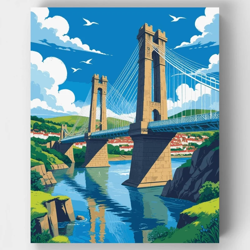 Bristol Clifton Suspension Bridge - Paint by Numbers Kit