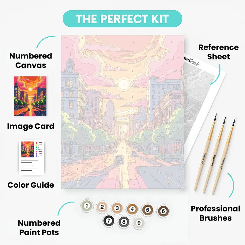 Adelaide Sunset Boulevard - Paint by Numbers Kit
