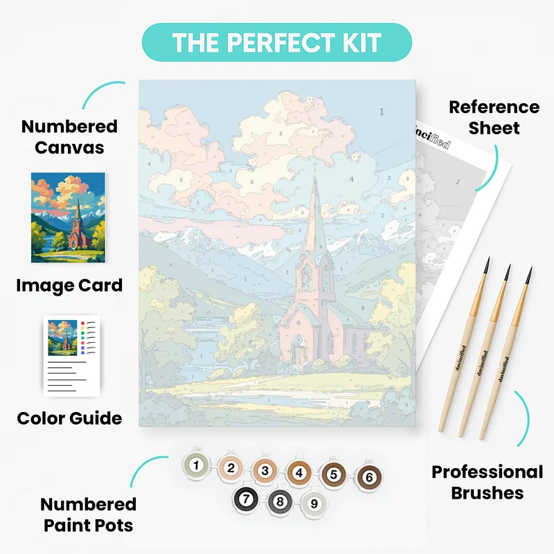 Christchurch Church by the Lake - Paint by Numbers Kit