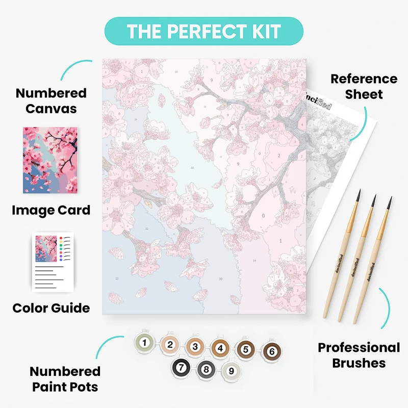Cherry Blossom Branch - Paint by Numbers Kit