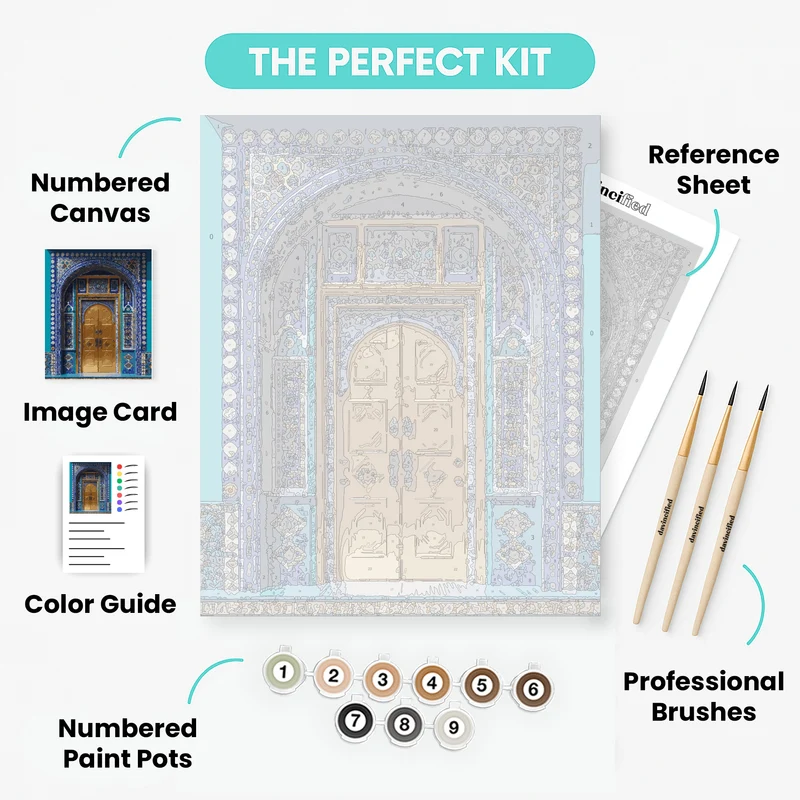Ornate Moroccan Door - Paint by Numbers Kit