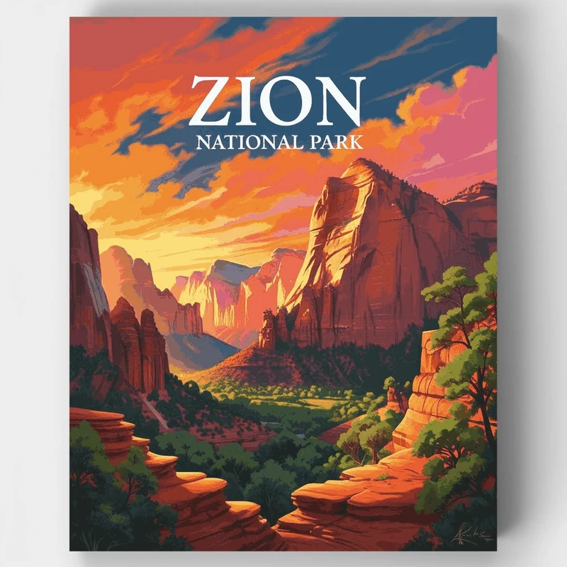 Zion National Park - Paint by Numbers Kit