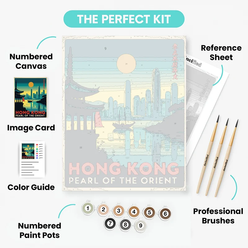Hong Kong Pearl of the Orient - Paint by Numbers Kit