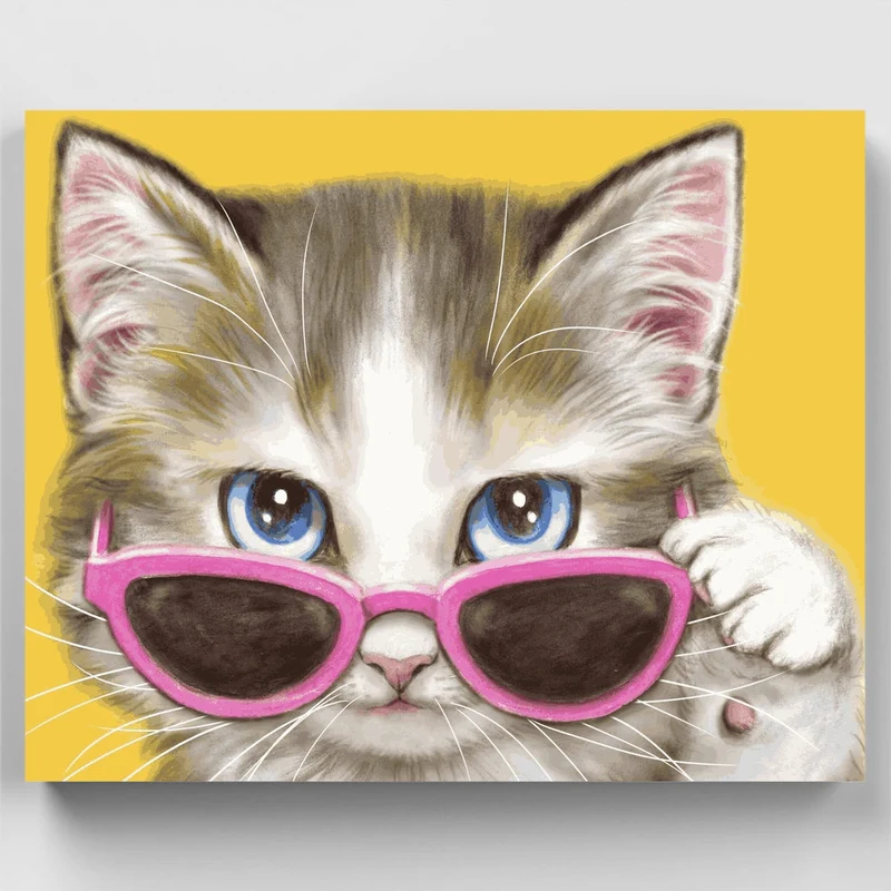 Cool Kitten - Paint by Numbers Kit