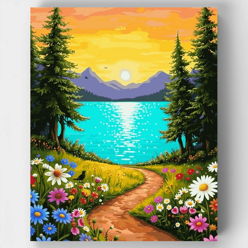 "Golden Horizon" Paint by Numbers Kit