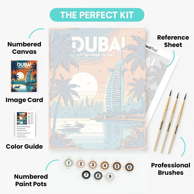 Dubai, United Arab Emirates - Paint by Numbers Kit