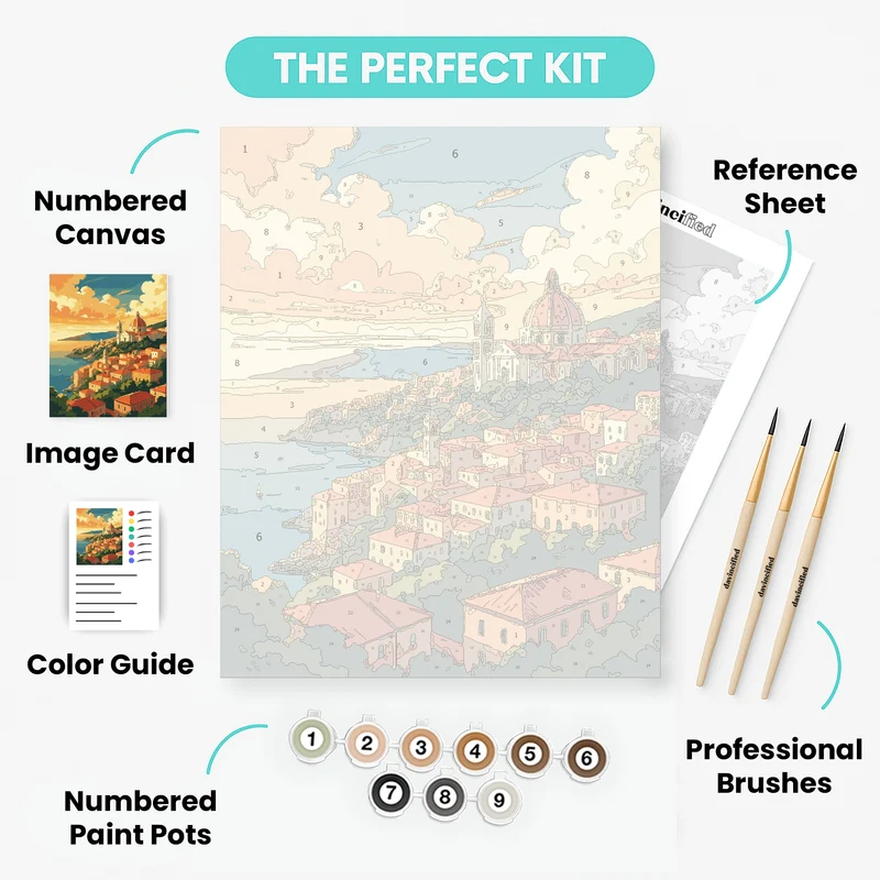 Lisbon, Portugal - Paint by Numbers Kit