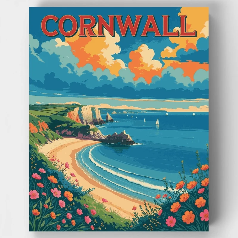 Cornwall Seaside Escape - Paint by Numbers Kit