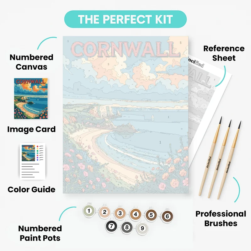 Cornwall Seaside Escape - Paint by Numbers Kit