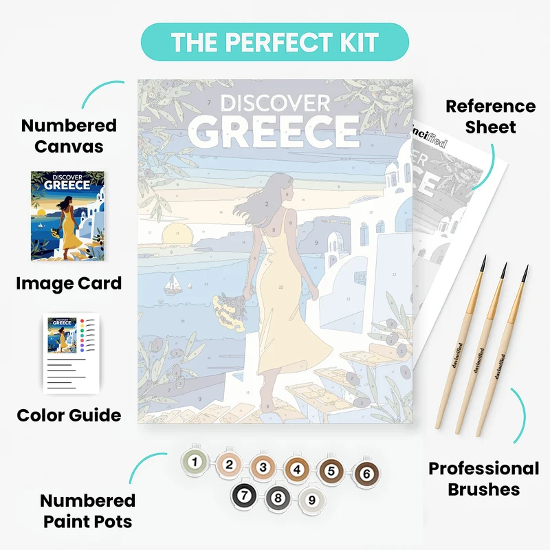 Discover Greece - Paint by Numbers Kit