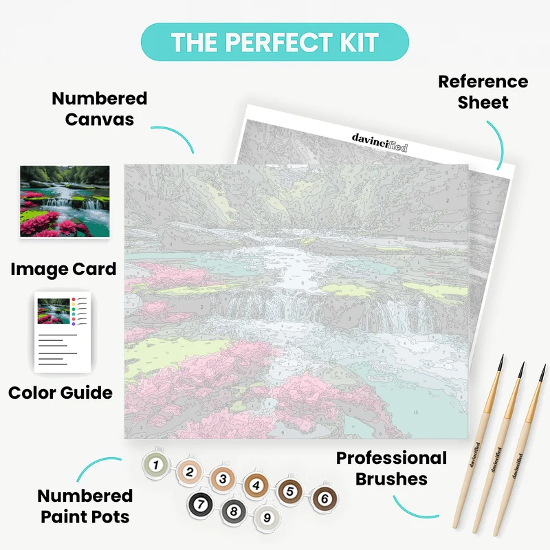 Enchanted Forest Stream - Paint by Numbers Kit