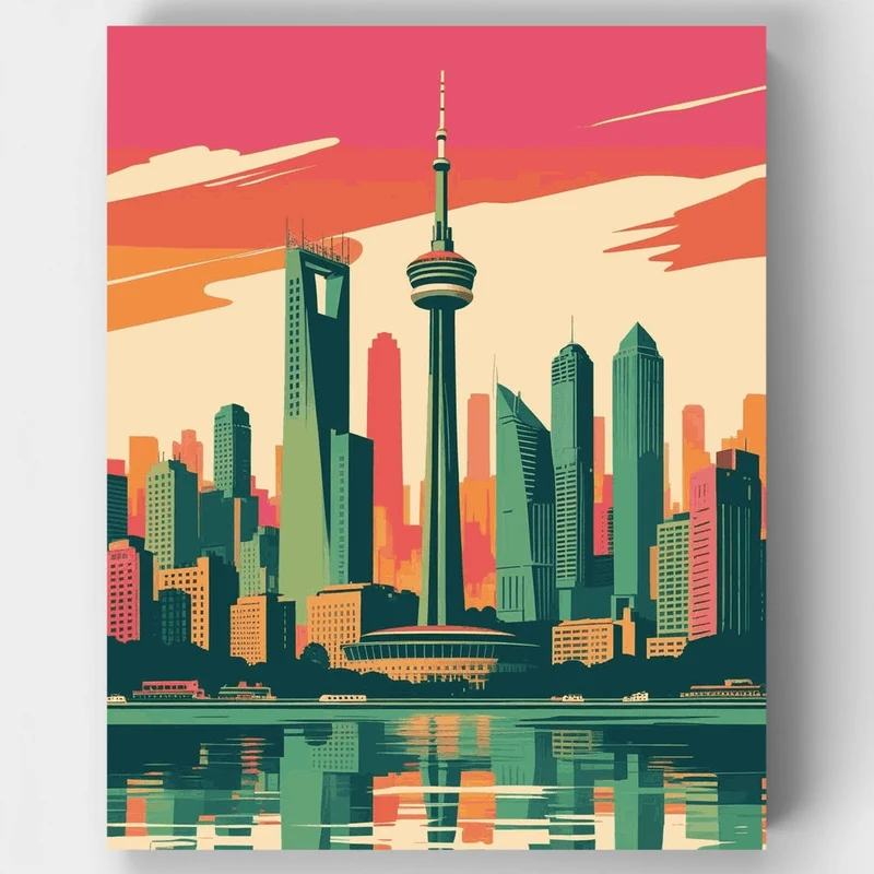 Toronto Skyline - Paint by Numbers Kit