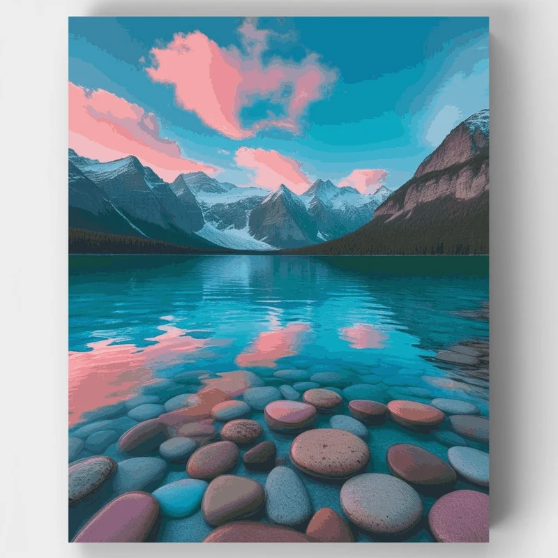 Alpine Lake Reflection - Paint by Numbers Kit