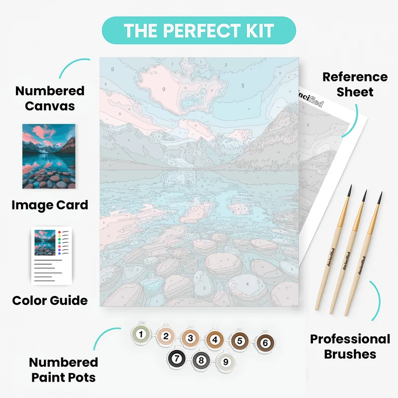 Alpine Lake Reflection - Paint by Numbers Kit