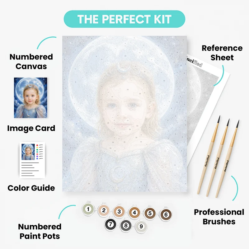 Moon Princess - Custom Paint by Numbers Kit