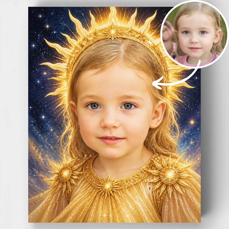 Celestial Sun Goddess - Custom Paint by Numbers Kit