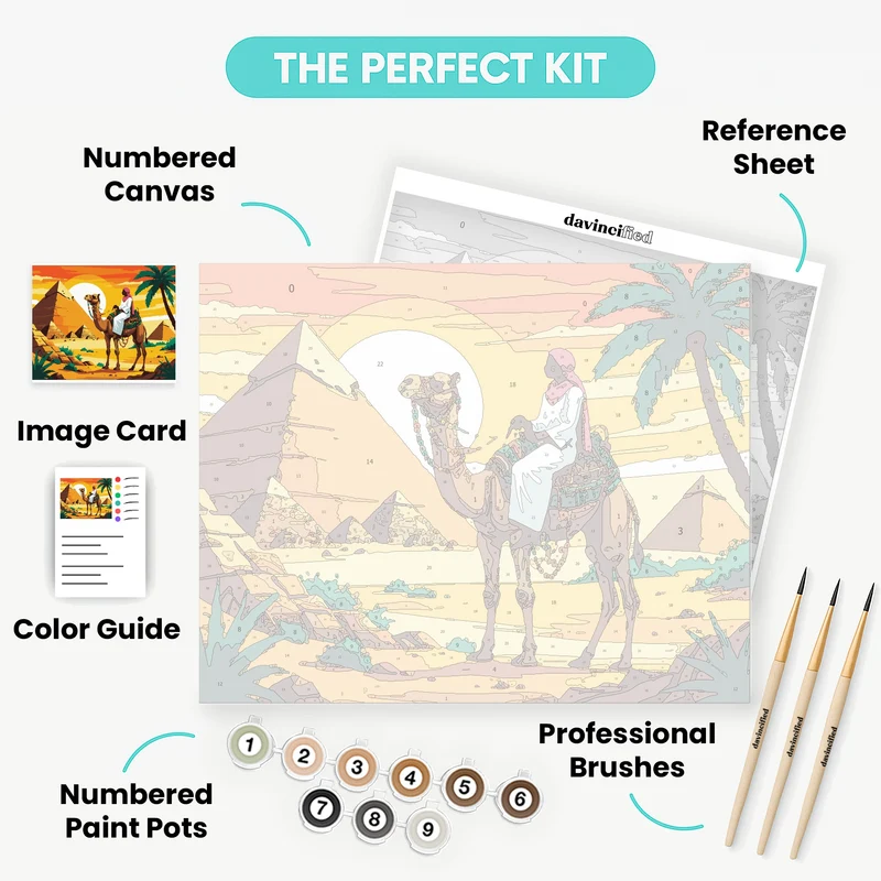 Desert Camel Journey - Paint by Numbers Kit