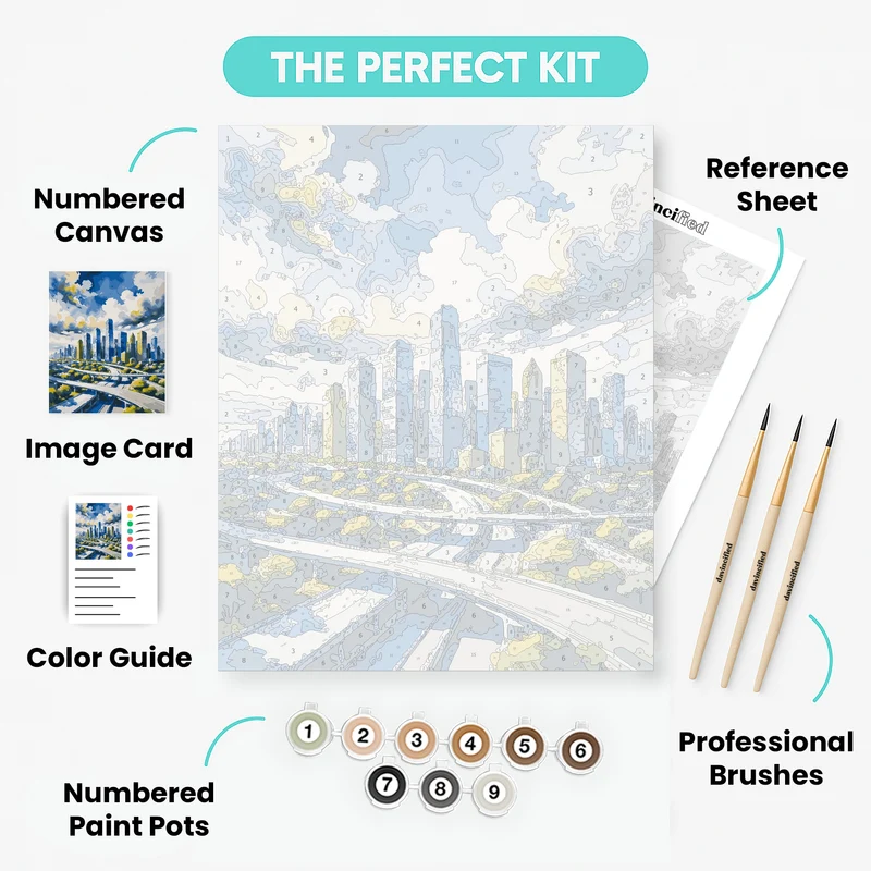 Houston Skyline - Paint by Numbers Kit