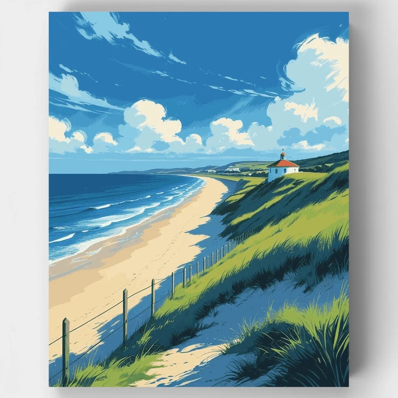 Cornwall Coastal Cliffside - Paint by Numbers Kit