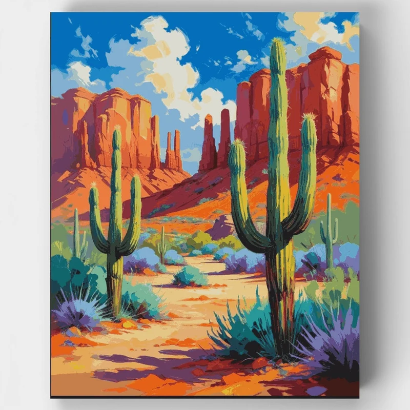 Arizona Desert Landscape - Paint by Numbers Kit