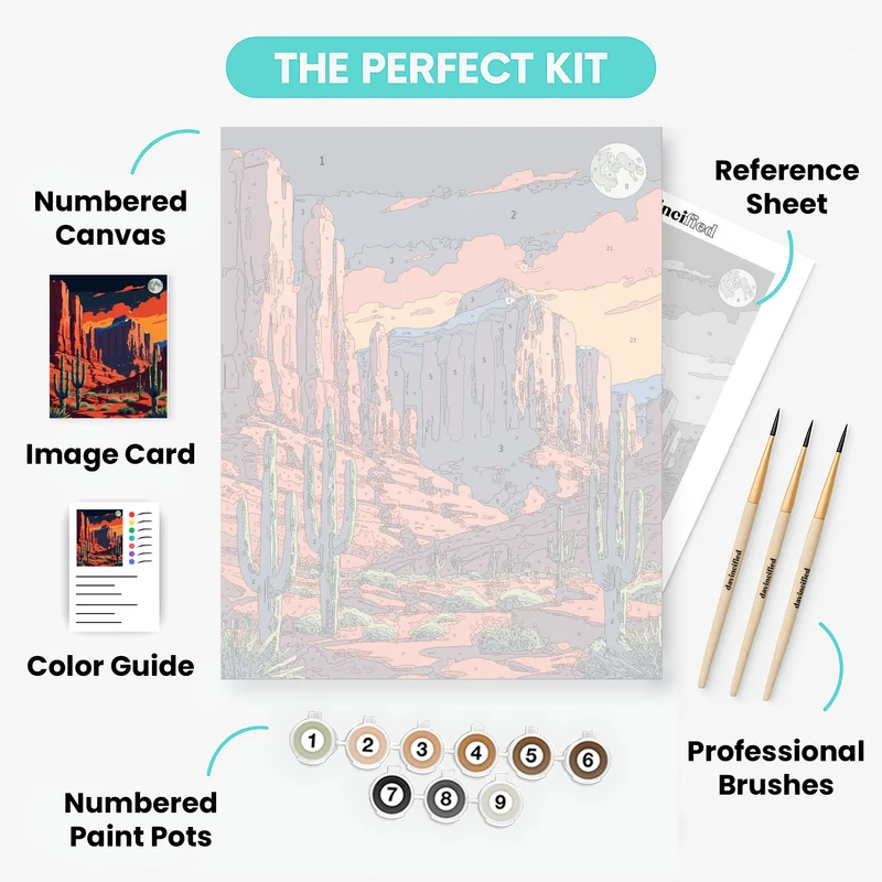 Arizona Desert Night - Paint by Numbers Kit